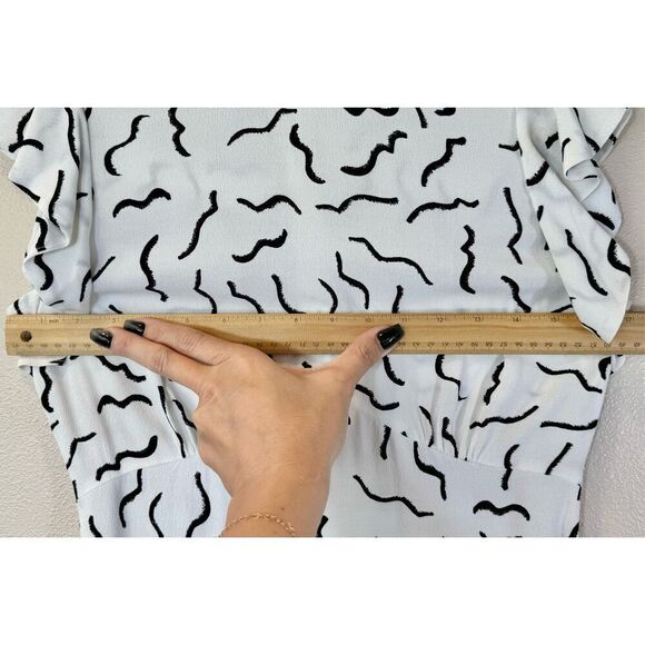 NWOT Diane Von Furstenberg Krona Flutter Sleeve Abstract Mini Dress Women's XS - Picture 7 of 8